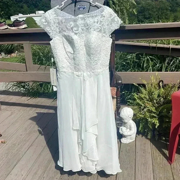 Wedding dress. Size 10. Seems to run small. - Picture 11 of 12